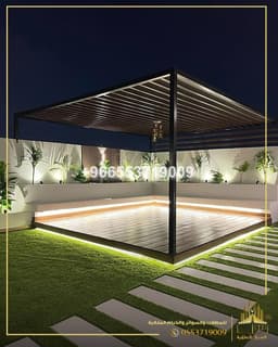برجولات راقية  مع اضاءة  led 