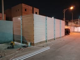 سواتر لمكب النفايات من الحديد الصاج الشرايح
